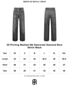 3D Printing Washed 20k Swarovski Diamond Boro Denim Black